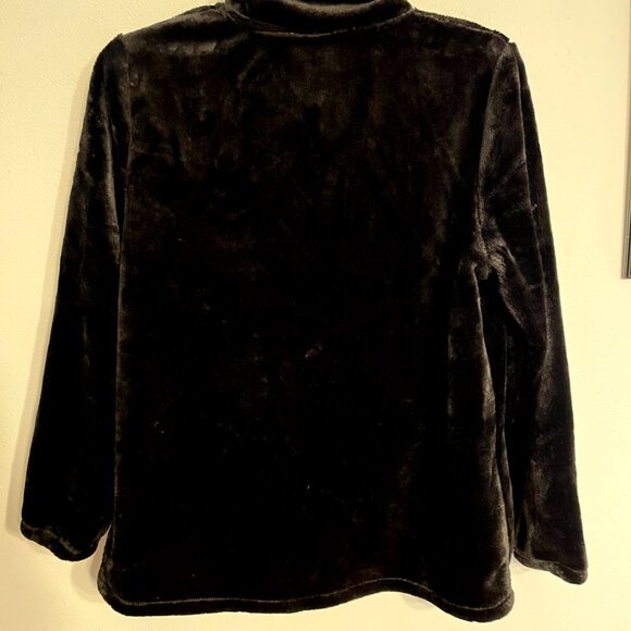 NWT 32 Degrees Heat Fleece Jacket Womens XL Black Full Zip Up Plush Pockets - Picture 7 of 9